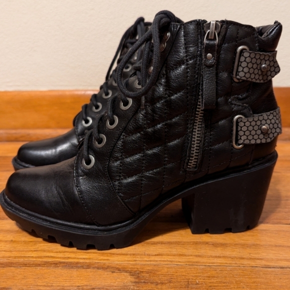 Free People Dolce Vita RARE collab quilted moto ankle boots - Picture 7 of 8